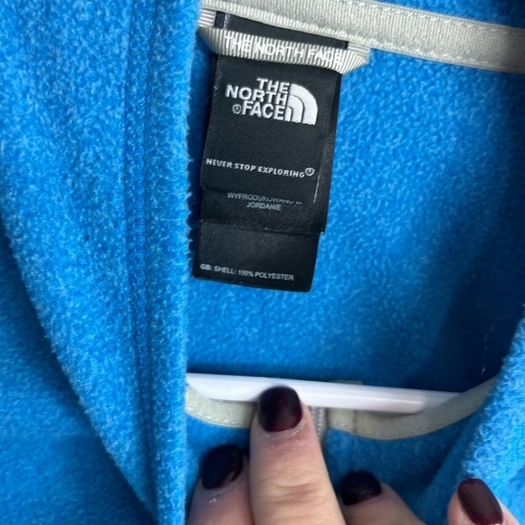 The North Face 1/4 zip fleece pullover blue size small 1774 - Picture 2 of 3